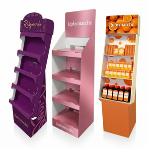 Expositor de productos de PVC para suelo, soporte publicitario personalizado para aplicaciones de marketing minorista - Product Image 1