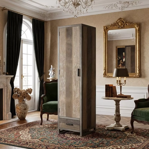 Cicino <b>Small</b> Solid Wood Side Cabinet Minimalist <b>Storage</b> Cabinet for Narrow Space Apartment and Hotel Interior - Product Image 4