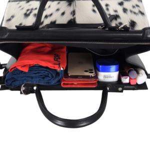 Sac à main en cuir véritable personnalisé avec détail en fourrure noire, sac de mode, marque privée, OEM/ODM, vente en gros, style de luxe pour soirée - Product Image 6