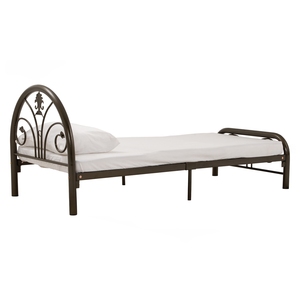 Base de Cama Individual de Metal con Diseño de Hierro Forjado, Color Dorado Antiguo, Muebles para Dormitorio - Product Image 2