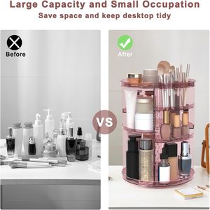 Organizzatore Trucchi Girevole Fai-da-te a 8 Livelli Regolabili, Porta Cosmetici Girevole a 360°, Carosello Porta Trucchi a 8 Strati Regolabili - Product Image 5