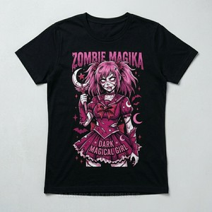 Camiseta Personalizada para Mujer con Estampado Gráfico de Esqueleto y Espejo, Estilo Gótico, de Alta Calidad, Algodón, Fabricante, Ropa Urbana, Venta al Por Mayor - Product Image 6