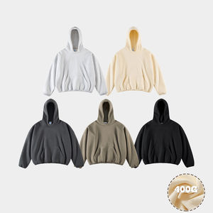 Sweat-shirt pour homme personnalisé, 500 GSM, poids lourd, 100% coton, avec pantalon de survêtement, design de logo personnalisé - Product Image 4