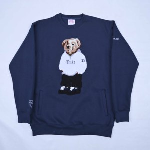 Premium Quality Custom Logo Manufacturers Blue Cotton Fleece With Front Chenille Embroidery Full Sleeves Sweatshirt For <b>Mens</b> - Product Image 3