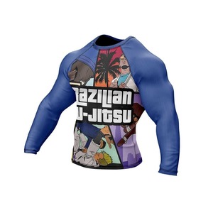 Meilleures ventes Rashguard de compression unisexe, taille personnalisée, confortable, respirant, séchage rapide, fabriqué au Pakistan, pour BJJ MMA - Product Image 5