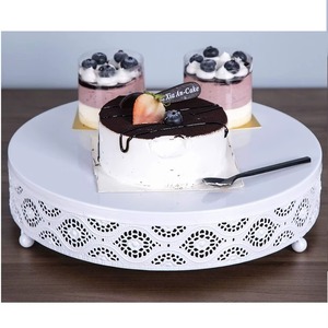 Two Tier Gold Metal Cake Stand Luxury Dessert Display For Wedding Parties And <b>Buffet</b> <b>Table</b> Decor Handcrafted From India - Product Image 6