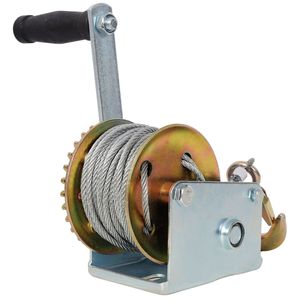 Treuil manuel portable 800 LBS avec câble en acier de 32,8 pieds, coque galvanisée, rapport de transmission 3,1:1, treuil électrique à cliquet bidirectionnel - Product Image 4