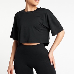 Nuevas telas de máxima comodidad para camisetas de cuello redondo de algodón/poliéster para mujer, camiseta de manga corta de verano, camiseta estampada informal para mujer - Product Image 1