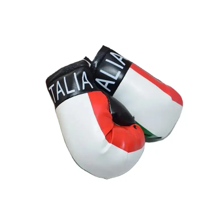 Logotipo personalizado de impresión Mini guantes de boxeo Llavero Hecho en cuero Mini Boxeo