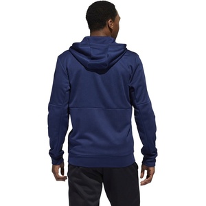 Men Simple Design Zipper Hoodie Soft Cotton <b>Blend</b> Hooded Jacket Casual Loose Fit Comfortable Everyday Wear For Men - Product Image 3