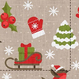 Serviette de table imprimée pour Noël, en coton, pour la décoration de table, à prix abordable. - Product Image 3