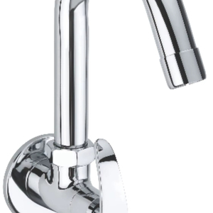 Sink Cock Chrome Finished Brass Washing Machine Tap Wall Mounted Bibcock Valve Bathroom Basin Kitchen Water Faucet Long Body - Product Image 1