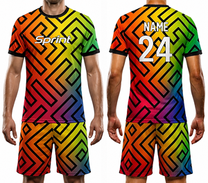 Camiseta de Fútbol Retro Vintage Personalizada OEM, Uniforme de Fútbol Transpirable Unisex para Adultos, Corte Holgado, Impresión Digital, Cuello en V, Antiencogimiento - Product Image 1