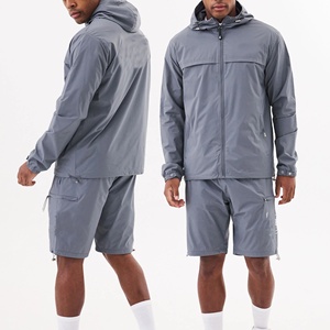 ชุดเสื้อกันลมกางเกงขาสั้นเสื้อแจ็คเก็ตกลางแจ้งชุดวอร์มกางเกงขาสั้นกันลมกันน้ำออกแบบได้ตามต้องการ - Product Image 6