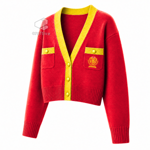 NSPDK Sorority <b>Cardigan</b> Women's Embroidered Crest V-Neck Button Up Knit <b>Sweater</b> Greek Collegiate Apparel Outerwear - Product Image 2