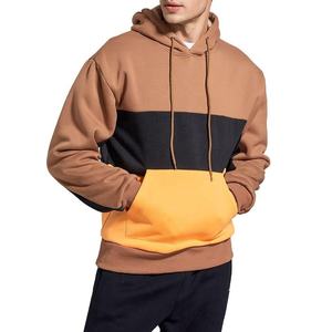 เสื้อสวมหัวขนแกะผู้ชายเสื้อกันหนาวหมวกแฟชั่นฤดูหนาวสายรัดคลุมด้วยผ้าเสื้อสเวตเตอร์บล็อกสีเสื้อกันหนาวหมวก - Product Image 2