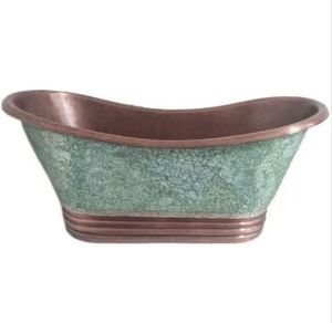 Bañera Ovalada de Cobre Independiente, Hecha a Mano, Sin Tapa, para Baño de Casa u Hotel - Product Image 3