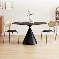 Table à manger design, table basse noire, mobilier moderne et simple pour salon et réception