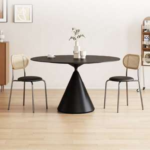 Mesa de Comedor de Diseño, Mesa de Centro Negra, Muebles Modernos y Sencillos para Sala de Estar y Recepción - Product Image 1