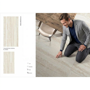 Dalle Porcelaine 90x180cm Marfil Beige Brillant 9mm pour Sol et Mur 3x6ft - Product Image 5