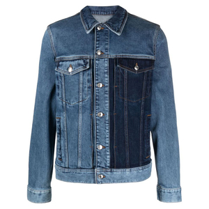 Veste en jean rétro pour homme, style streetwear, bleu, fermeture boutonnée, manteau décontracté de haute qualité - Product Image 3