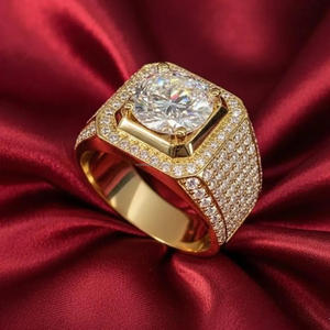 Bijou de luxe pour homme en argent sterling 925 plaqué rhodium, style hip-hop, serti de pierres, par Vana Jewels H0035 - Product Image 4