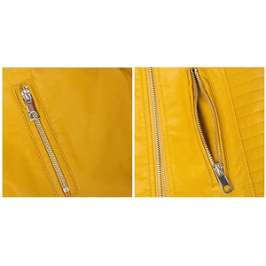 Chaquetas de Cuero Transpirables de Talla Grande para Mujer, Chaqueta de Cuero con Mangas de Cuero para Mujer, Chaqueta de Cuero para Mujer de Alta Calidad Personalizada - Product Image 4