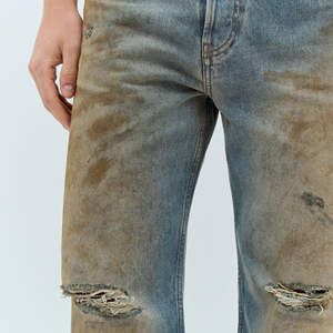 Jeans de Mezclilla Sólidos, Rectos, Oscuros, Casuales y Transpirables para Hombre, Venta al Por Mayor Directa de Fábrica, con Bordado, para Verano, Otoño e Invierno - Product Image 2