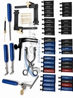 Ensemble de distracteurs cervicaux Caspar de qualité supérieure, 57 pièces, revêtement or et noir, instruments de chirurgie orthopédique et neurochirurgicale de la colonne vertébrale, certifié CE