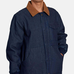 Mens Cotton <b>Canvas</b> <b>Work</b> <b>Jacket</b> With Chenille Embroidery <b>Canvas</b> Workwear <b>Jacket</b> With Button Front Design - Product Image 6