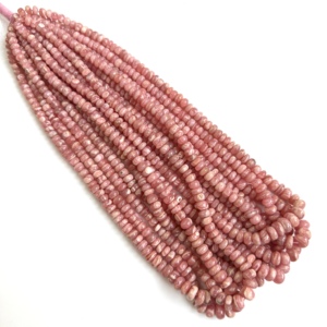 Natural Rhodochrosite Faceted Rondelle <b>Beads</b> 5-9MM Premium Rhodochrosite Gemstone <b>Bead</b> Strand 16 Inch Loose <b>Stone</b> <b>Beads</b> in Bulk - Product Image 4