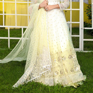 ชุดเดรสปักลายหนักสำหรับผู้หญิง แบบเย็บสำเร็จ/ยังไม่เย็บสำเร็จ สไตล์ปากีสถาน คุณภาพสูง 3 ชิ้น สำหรับงานปาร์ตี้ - Product Image 6