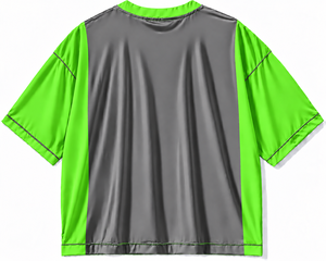 T-shirt à manches courtes gris-vert pour homme avec logo personnalisé, 100% coton, col rond, imprimé avec des lettres, design sportif, séchage rapide, surdimensionné, doux, 220g - Product Image 2