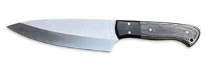 Couteau de chef à lame fixe personnalisé, finition satinée, acier inoxydable, manche en bois bicolore, outil de découpe pour barbecue - Product Image 3