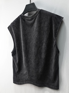 Sports 2026 Spring Summer Customized <b>Material</b> 160g Heavyweight Breathable Quick Dry Eco-Friendly OEM Men's Tank Top Fitness - Product Image 3