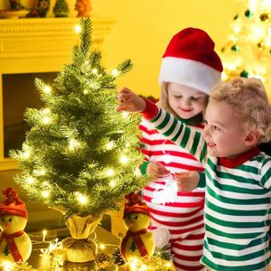 24-Inch <b>Tabletop</b> Fir Artificial Christmas <b>Tree</b> with LED Lights Elegant & Durable Holiday Decorative Element - Product Image 6