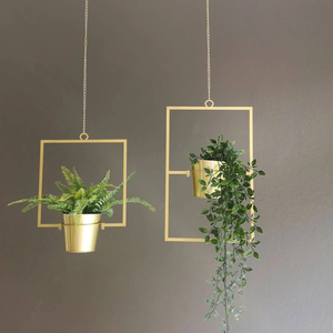 Pot de fleurs suspendu en métal minimaliste moderne, style nordique, en fer antirouille, pour décoration intérieure et extérieure, maison, jardin, balcon - Product Image 5