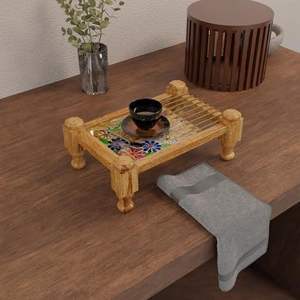 Bandeja de Madera Artesanal Tradicional para Servir, Única y Decorativa - Product Image 1