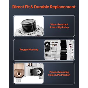 Alternatore Sostitutivo Compatibile per Honda Accord L4 2.4L 2013-2017, Alternatore Auto 11999 con Alloggiamento in Alluminio - Product Image 4