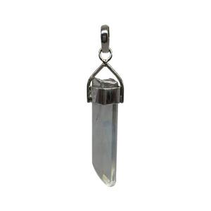 Pendentif en argent 925 pierre crayon cristal - Product Image 2