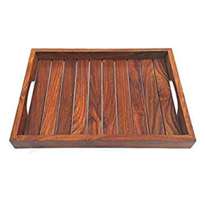 Bandeja de Servicio de Madera Ecológica para Restaurante, Hotel, Boda, Plato Decorativo para Servir Alimentos, Bandejas de Servicio de Madera Personalizadas de la Mejor Calidad - Product Image 4