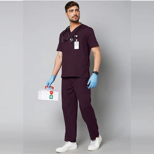 Wholesale Collar Zipper Medical Uniform for Doctors and Nurses Surgical Gown With <b>Hand</b> Washing Feature Operating Room <b>Scrubs</b> - Product Image 3