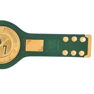 Cinturón de Campeonato WWE 24/7 Personalizable de Alta Calidad Verde y Dorado, Cinturón Deportivo Personalizado, Edición de Coleccionista - Product Image 4