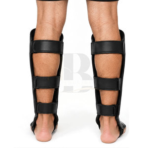 High Quality Custom Leather <b>Shin</b> <b>Guard</b> for Kickboxing <b>Muay</b> <b>Thai</b> MMA Training Lightweight Non-Slip Comfortable Fit Durable - Product Image 2