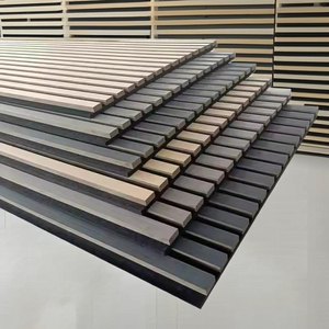 Panneaux muraux 3D en bois imperméables avec feutre polyester et MDF pour une insonorisation moderne dans les cinémas, les salons et les écoles - Product Image 1