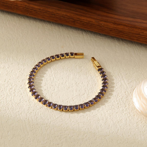 Pulsera de tenis con apariencia de diamante de calidad de exportación para mujer, joyería de lujo, regalo de boda, para fiestas, disponible para la venta - Product Image 6