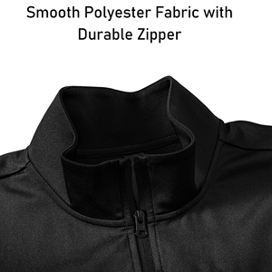 Ensemble de survêtement 2 pièces noir pour homme, veste zippée à col rabattu, manches longues, pantalon de survêtement à cordon de serrage, décontracté - Product Image 4