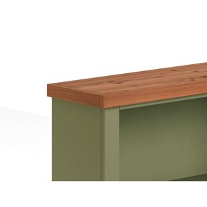 Bridgevine Home libreria da 72 pollici alta 5 ripiano con finitura verde salvia e legno di frutta senza bisogno di assemblaggio - Product Image 3