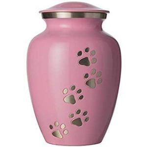 Urne funéraire bleue pour animaux de compagnie, souvenir pour cendres, motif patte argentée, faite à la main, pour cendres de chat et de chien - Product Image 5