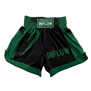 Pantalones Cortos de Boxeo MMA Venum para Hombre, Negros y Verdes, con Estampado por Sublimación, de Secado Rápido, de Poliéster, para Artes Marciales Mixtas, Corte Regular - Product Image 1